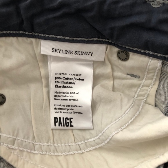 Paige Skyline Skinny Steely Wash Jean - Picture 7 of 16